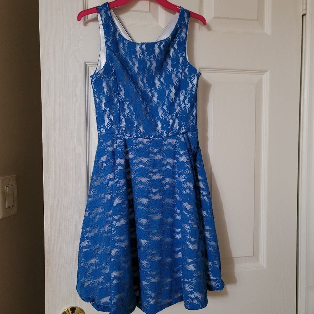 💙2/$8💙 Turo Parc Girls blue lace dress